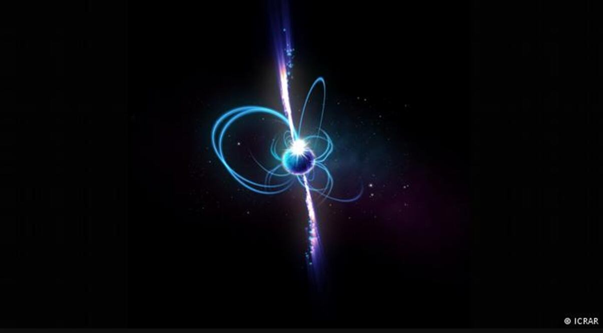 Impresión artística del objeto más brillante de la Vía Láctea. Foto: Centro Internacional de Investigación de Radio Astronomía