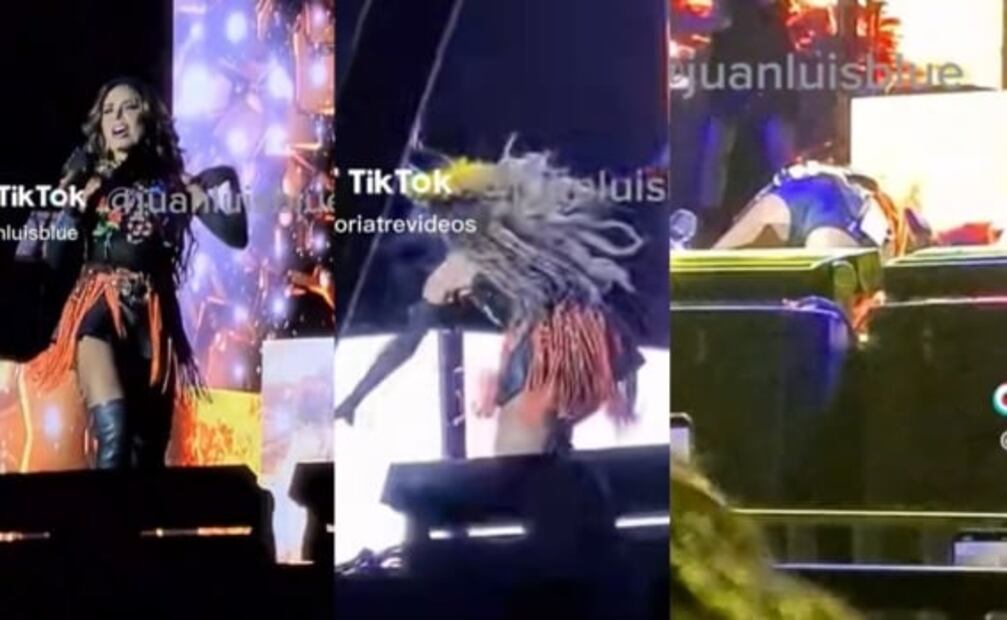 Gloria Trevi sufre tremenda caída en el escenario y se levanta...¿como reina?