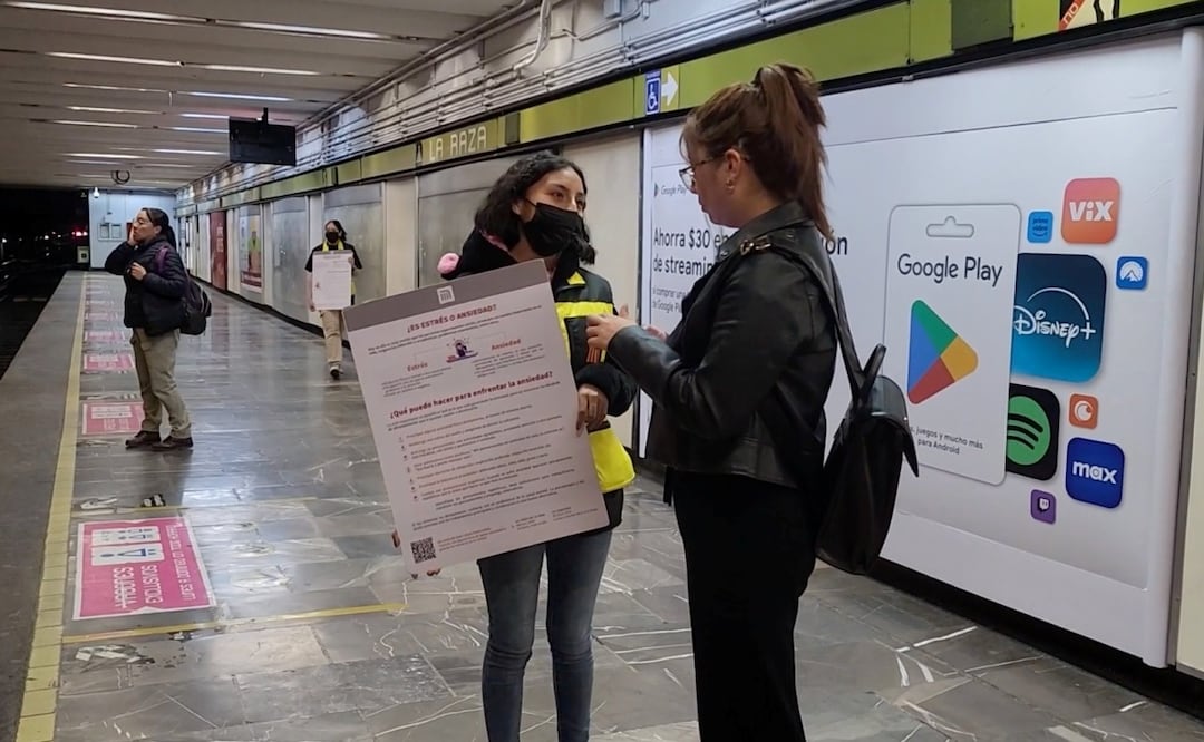 Programa Salvemos Vidas ayudó este año a 104 personas con crisis emocionales dentro de las instalaciones del Metro. (27/12/2025). Foto: Especial