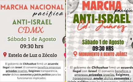 Convocan a marcha nacional anti-Israel en CDMX; cartel se viraliza en redes sociales