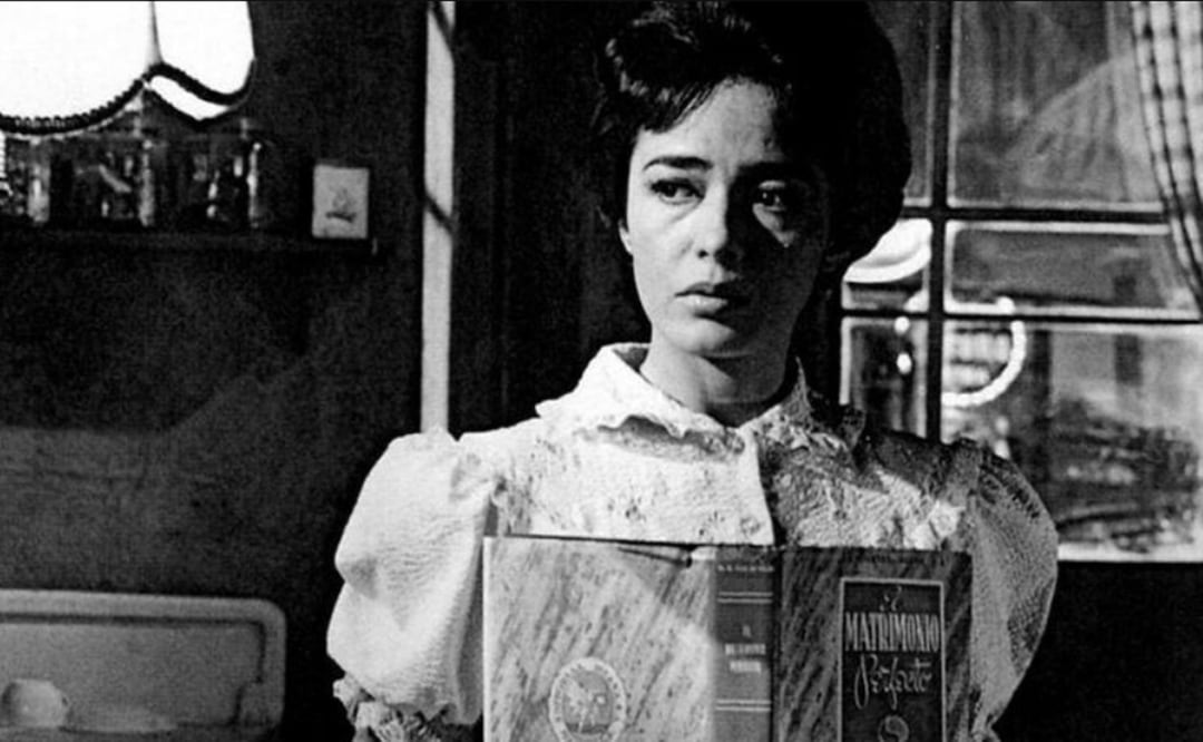 Pina Pellicer en "Días de otoño" su última película. Interpretó a Luisa, una mujer con percepción fantasiosa de la vida, desapego de la realidad y con un mundo imaginativo creado por sí misma.