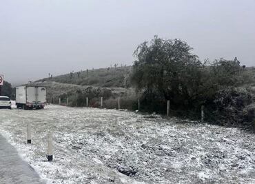 Frente frío 24 provoca caída de aguanieve en algunas zonas de Nuevo León; reportan temperaturas por debajo de los 0 grados