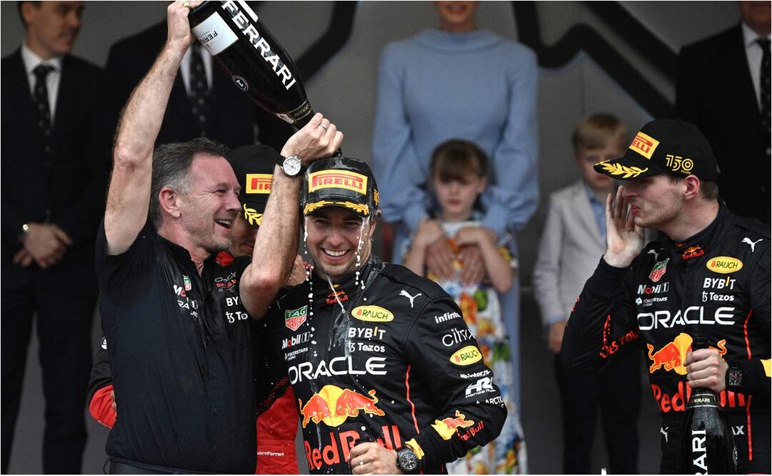 Los 3 momentos que marcaron el podio de Checo Pérez en el GP de Mónaco / FOTO: ESPECIAL