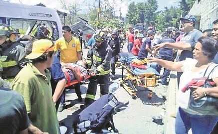 Cinco niños entre lesionados por choque en Xochimilco