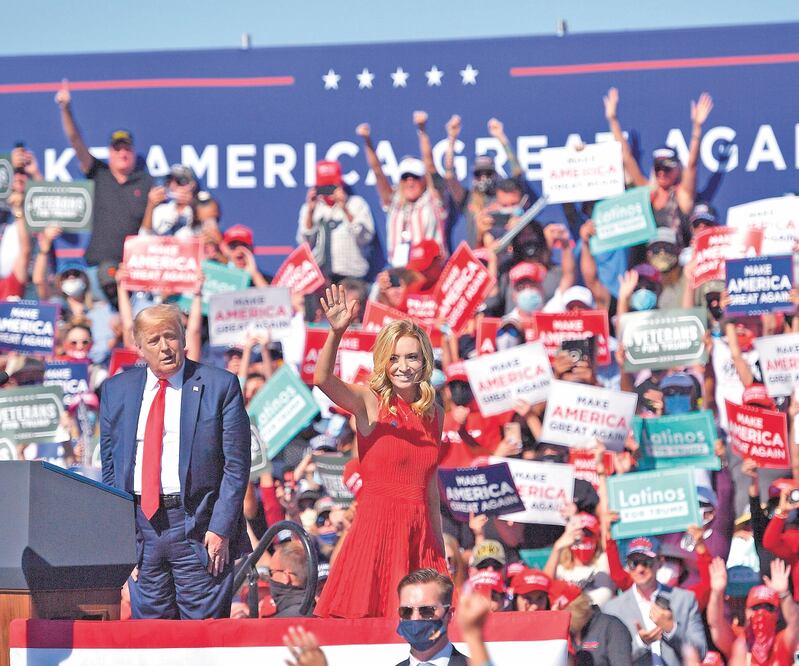 El presidente de Estados Unidos, Donald Trump, durante un mitin en el Aeropuerto Regional de Prescott, Arizona. Foto: MANDEL NGAN. AFP