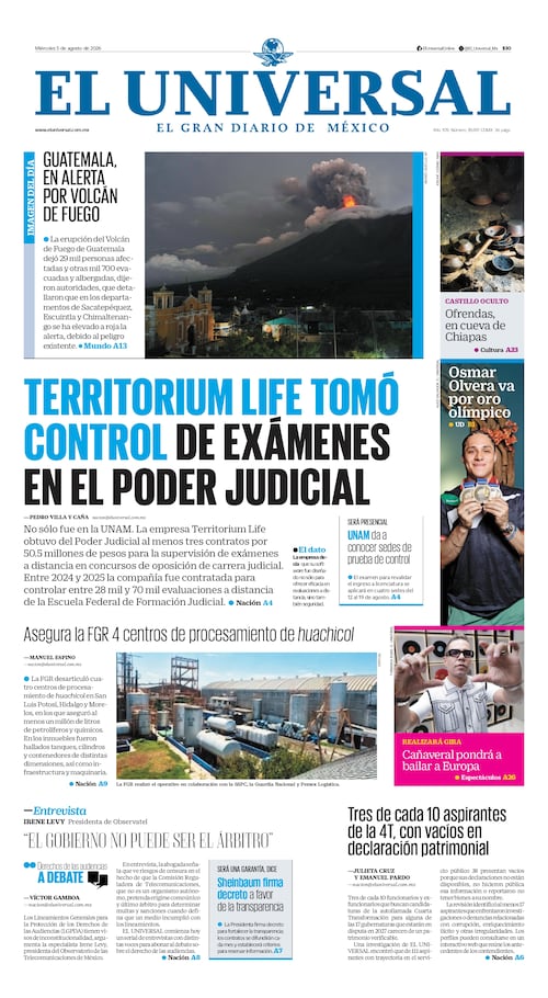 Portada impresa del 5 de agosto de 2026