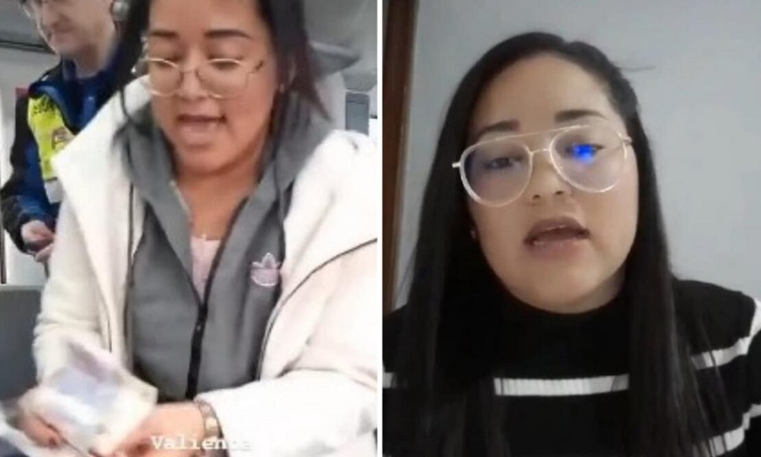 Una mujer contó detalles del robo que sufrió en Madrid. Foto: Captura de videos de X y TikTok