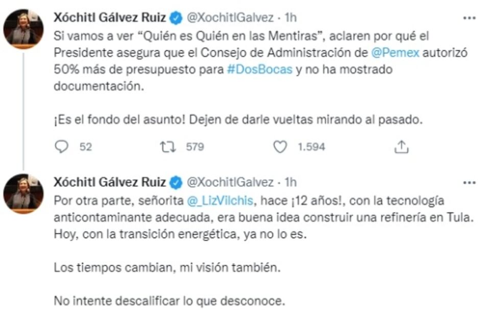 García Vilchis exhibe en nueva sección a Xóchitl Gálvez; senadora responde