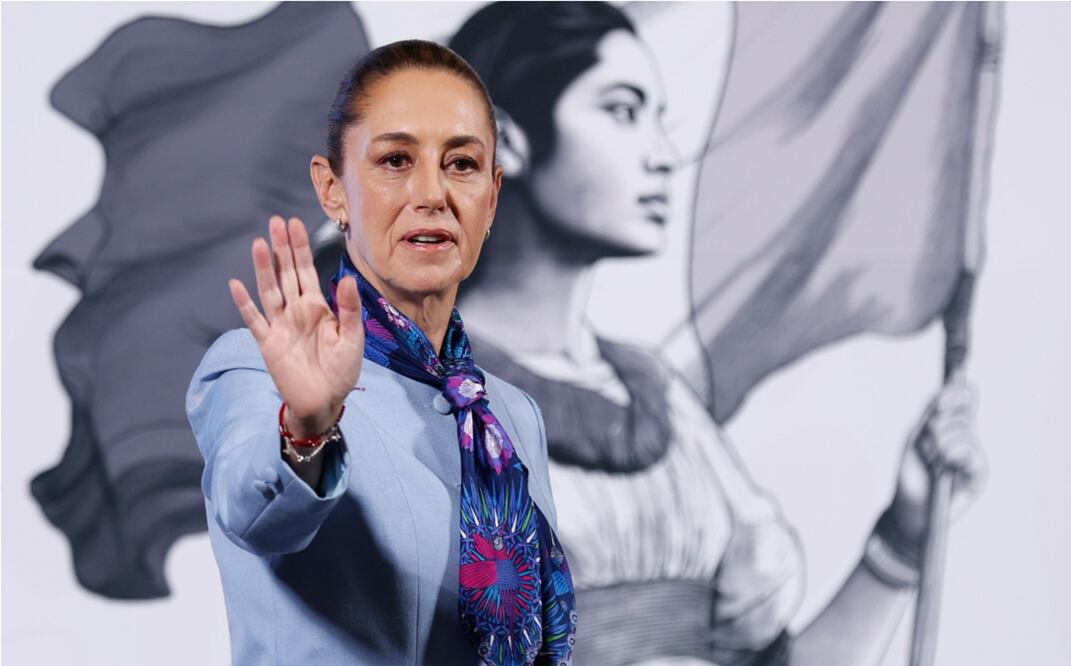 Claudia Sheinbaum en la mañanera del 12 de marzo de 2025. Foto: Diego Simón Sánchez/EL UNIVERSAL