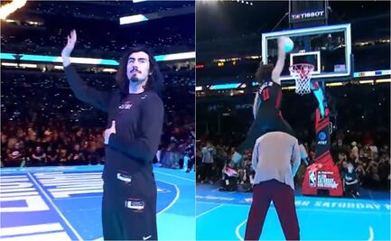 El mexicano Jaime Jáquez Jr y su espectacular presentación saltando a Shaquille O'Neal en el concurso de clavadas del All Star Game NBA 