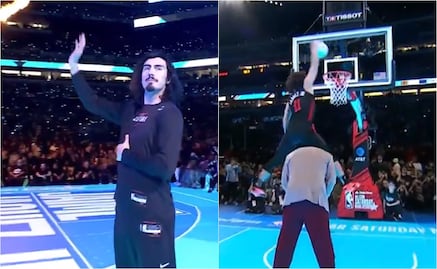 El mexicano Jaime Jáquez Jr y su espectacular presentación saltando a Shaquille O'Neal en el concurso de clavadas del All Star Game NBA