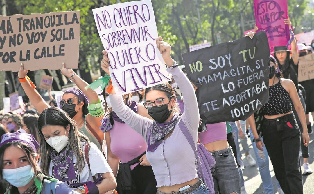 Este 8 de marzo, las mujeres salieron a marchar en un país con 22 de sus 32 entidades con alerta de violencia de género. Foto: Archivo/ EL UNIVERSAL.
