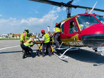 Hombre cae a barranco en Sierra de Tamaulipas; lo rescatan con ayuda de helicóptero