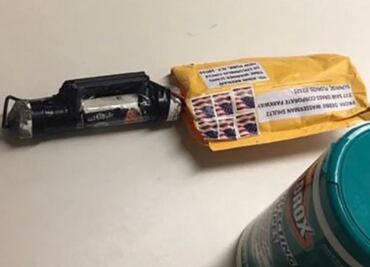 Este es el explosivo enviado a CNN en Nueva York