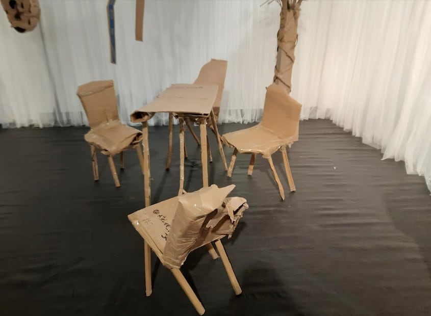 Algunas obras del taller de diseño Zaventem, para la Semana del Arte.
Foto: EL UNIVERSAL / Frida Juárez