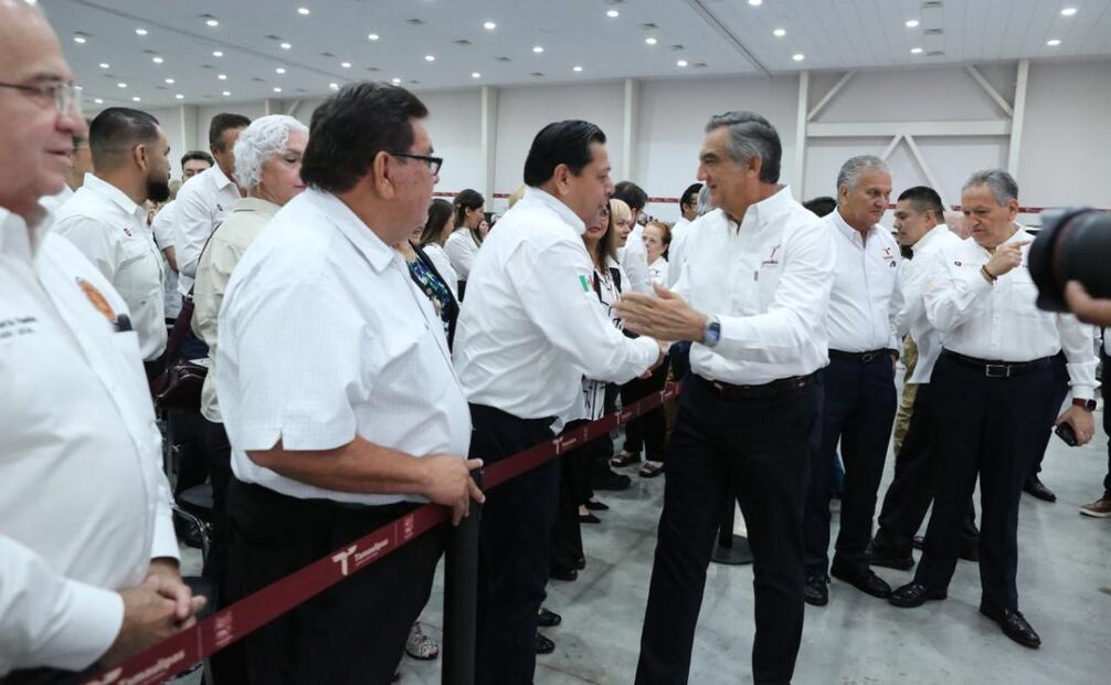 Américo Villareal celebra relación con empresarios de Tamaulipas (28/04/2025). Foto: Especial