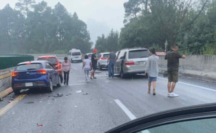 Carambola en autopista México-Cuernavaca provoca caos vial, VIDEO