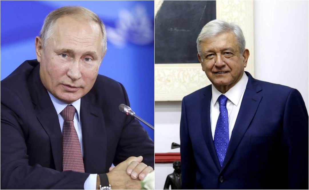 El presidente de Rusia, Vladímir Putin, y el presidente electo de México, Andrés Manuel López Obrador. Foto: Agencias