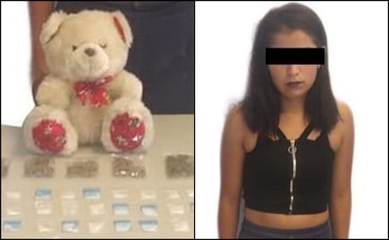 Cae joven con droga en osito de peluche en Veracruz
