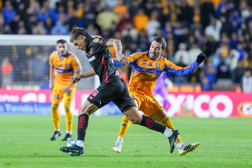 Tigres y Toluca en partido, durante la fase regular del torneo Clausura 2026 de la Liga MX - Foto: Imago7