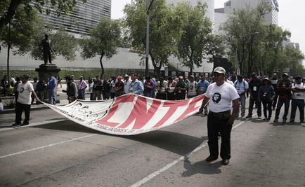 Avanza CNTE en marcha de Bellas Artes al Senado