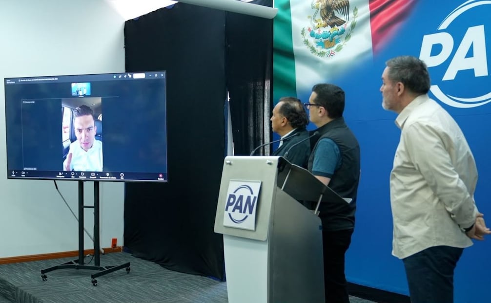 Integrantes del Comité Ejecutivo Nacional del PAN en conferencia de prensa. Foto: Especial