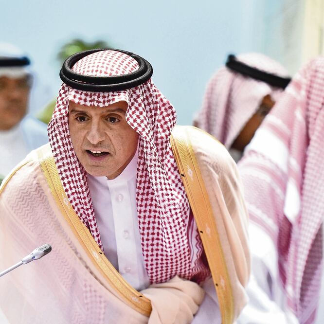 El ministro saudita de Exteriores, Adel Al Jubeir, aseguró en Riad que el príncipe heredero no tuvo nada qué ver con el asesinato del periodista Jamal Khashoggi. Foto: FAYEZ NURELDINE. AFP