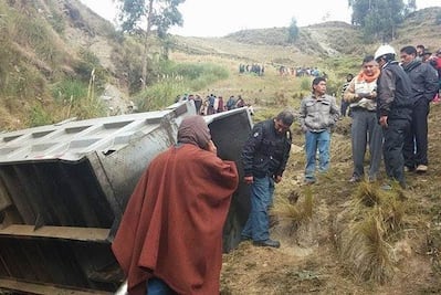 Accidente carretero deja 17 muertos en Perú
