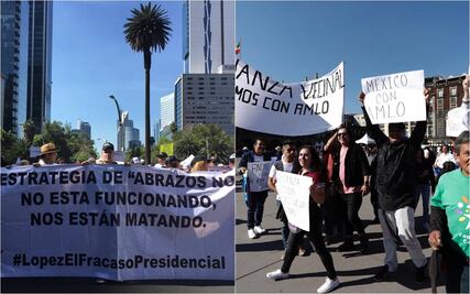 Los Pro AMLO y anti AMLO en las calles