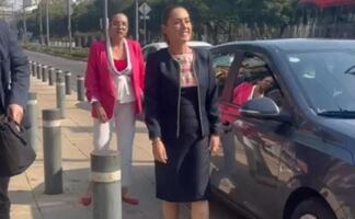 Sheinbaum llega a reunión con el Consejo Mexicano de Negocios; asisten Slim, Claudio X. González y el CCE