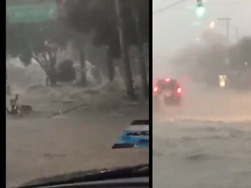 Desbordamiento de río provoca inundaciones en Glorieta de Vaqueritos