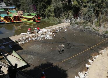Esperan reparar grieta en Xochimilco antes de Semana Santa