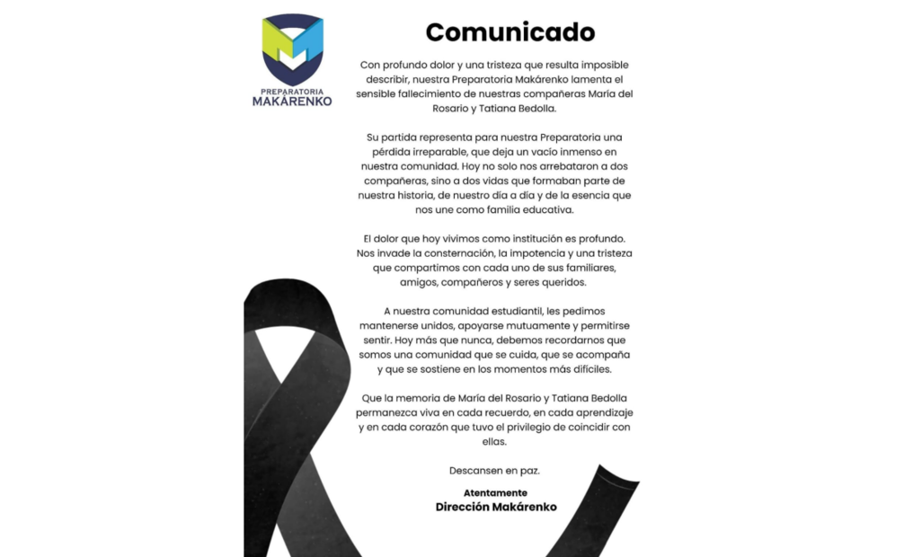 Pronunciamiento de la preparatoria “Anton Makarenko”.
Foto: Especial.