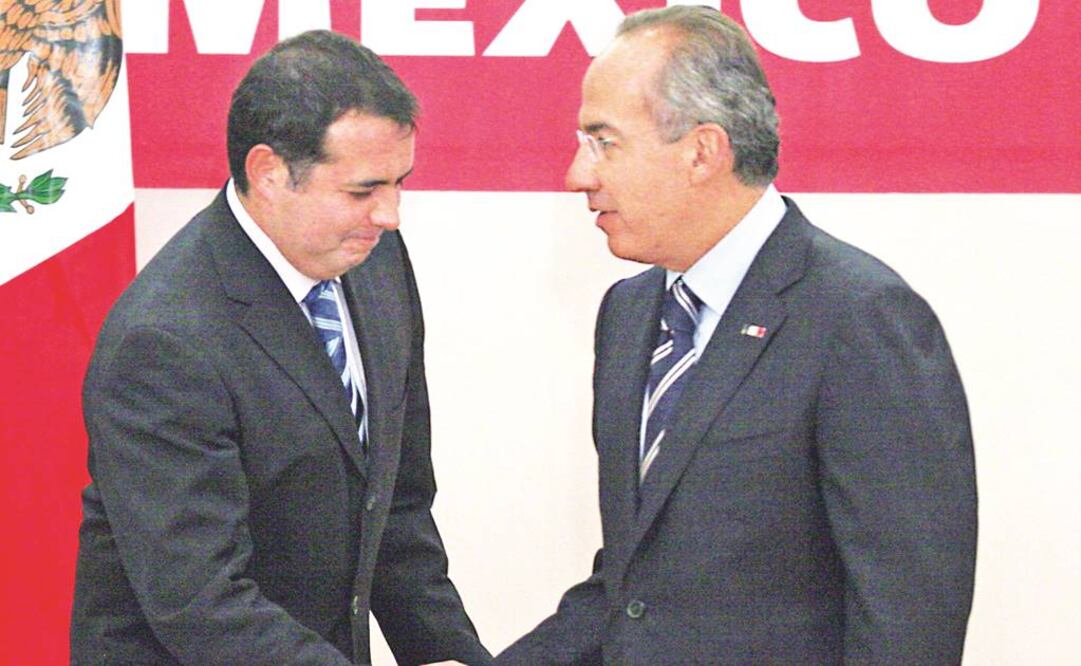 El ex presidente Felipe Calderón expresó tener aprecio y gratitud por Ernesto Cordero, pero dijo que disiente de su decisión (ARCHIVO EL UNIVERSAL)