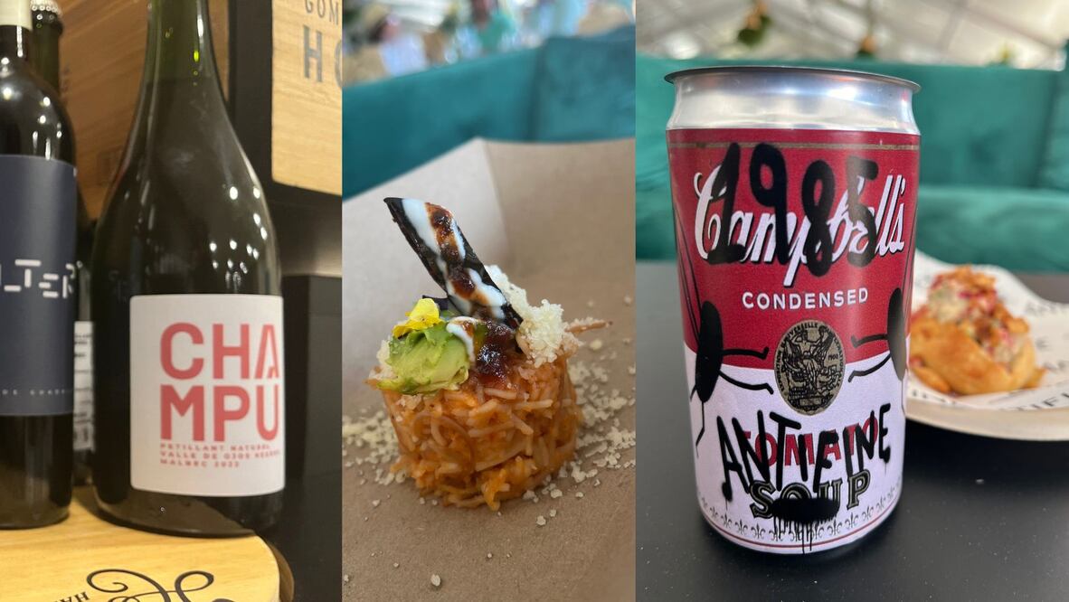 Champú, el espumoso rosado de Roberto Alcocer, fideo seco de Mercaderes y un drink sin alcohol de Anti Fine Dining