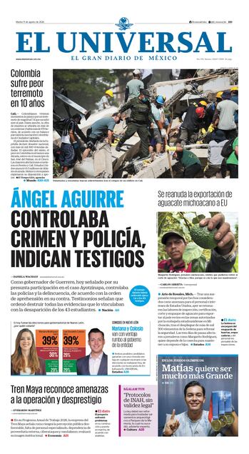 Portada impresa del 11 de agosto del 2026
