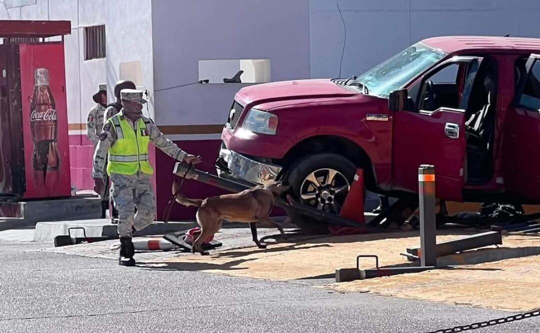 Otra camioneta intenta burlar seguridad de Puente Nuevo de Matamoros (09/03/2025). Foto: Especial