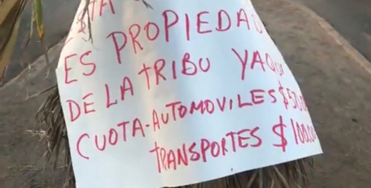 Organizan bloqueo contra yaquis por cobro violento de peaje en Carretera Federal 15