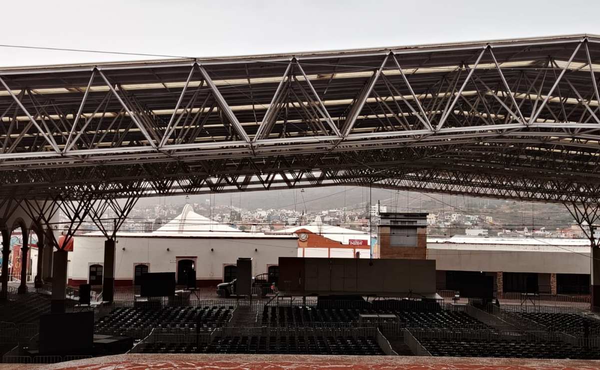Sigue montado en Zacatecas escenario para actividades de Sheinbaum, pese a cancelación