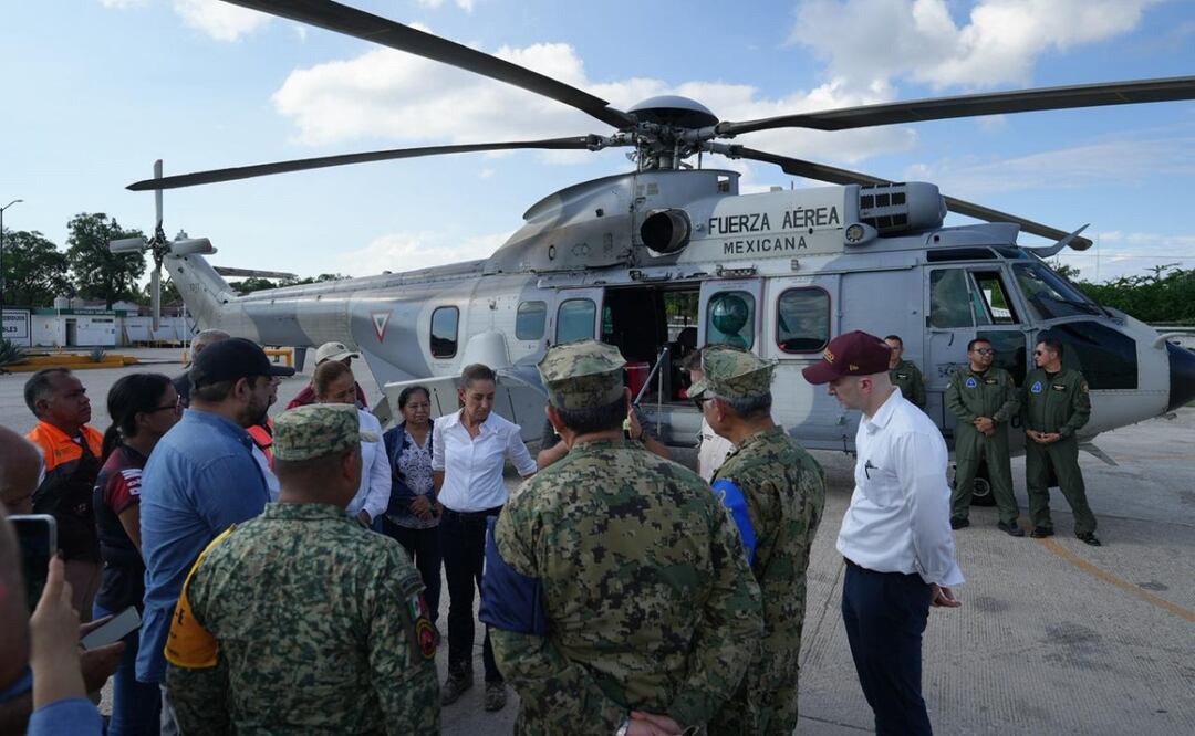 Presidenta Claudia Sheinbaum visita la cabecera municipal de El Higo, Veracruz (15/10/2025). Foto: X (@Claudiashein)