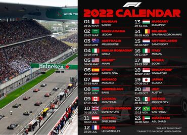 Fórmula 1 presentó el calendario 2022; el Gran Premio de México será en octubre