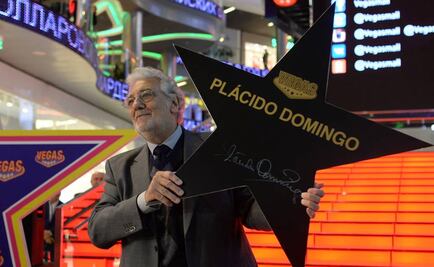 Plácido Domingo, en el Paseo de la Fama de Moscú
