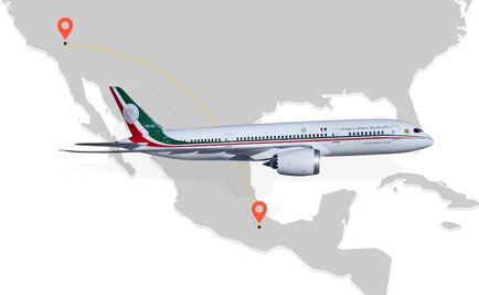 El viaje de ida y vuelta del avión presidencial “José María Morelos y Pavón” en 5 pasos. Infografía