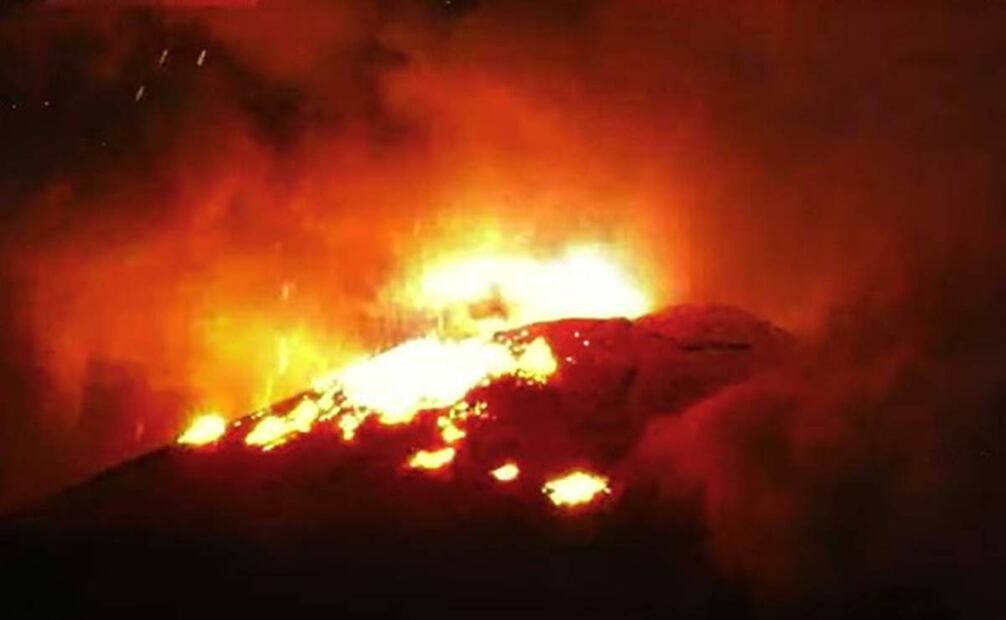 Así explotó el volcán Popocatépetl. Foto: @webcamsdemexico