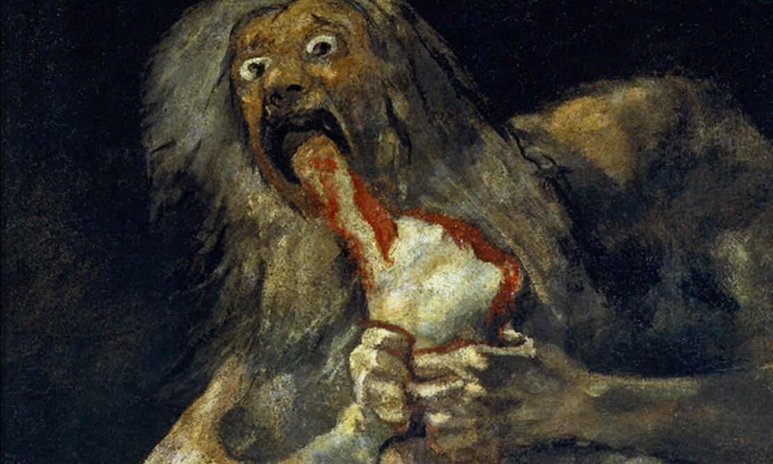 "Saturno devorando a un hijo", por Francisco de Goya, una de las representaciones más terribles del tiempo como alegoría mítica. Foto: Especial 