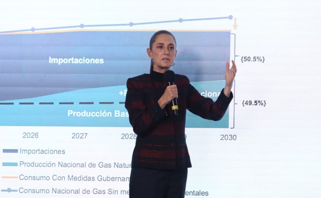La presidenta Claudia Sheinbaum en la “Mañanera del Pueblo” del 6 de agosto de 2026 en Palacio Nacional. Foto: Carlos Mejía/ EL UNIVERSAL