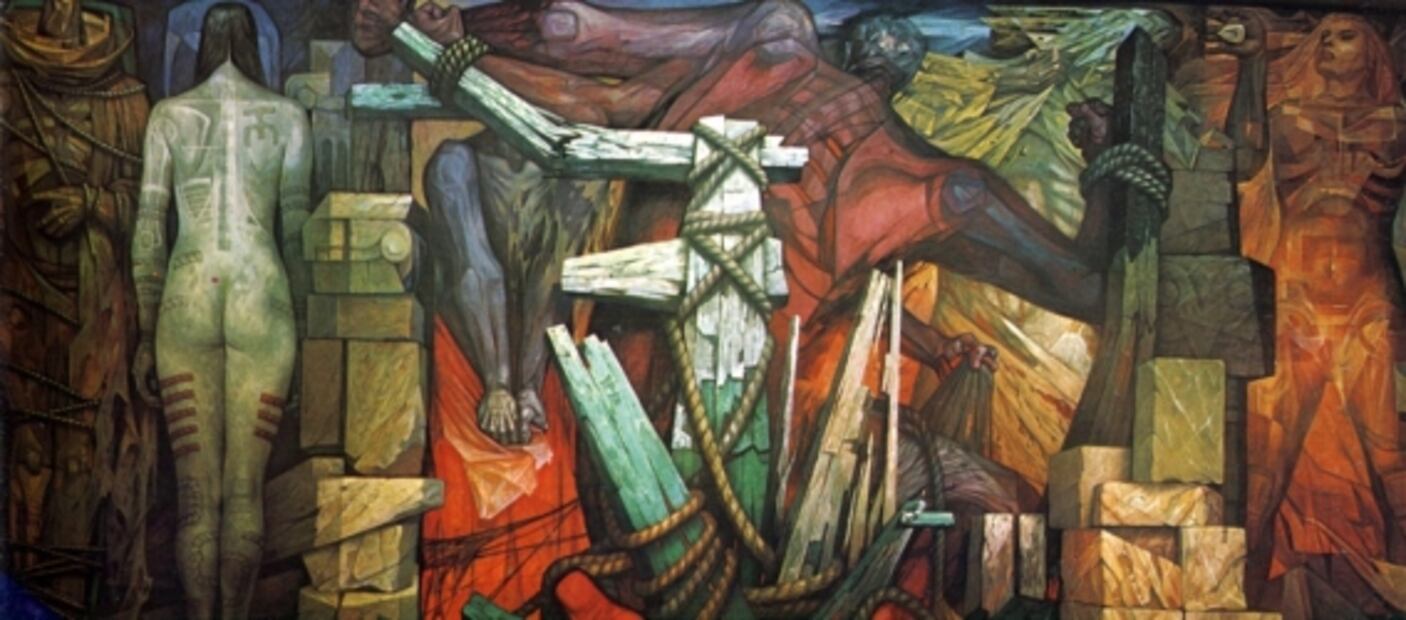 Mural “Liberación” de Jorge González Camarena, pintor, escultor y muralista jalisciense. Foto: Colección Carlos Villasana/ Especial.