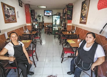 Fondas sin clientes y con cacerolas llenas por culpa del coronavirus