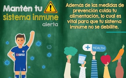 Cruz Azul da recomendaciones para una dieta equilibrada durante el coronavirus