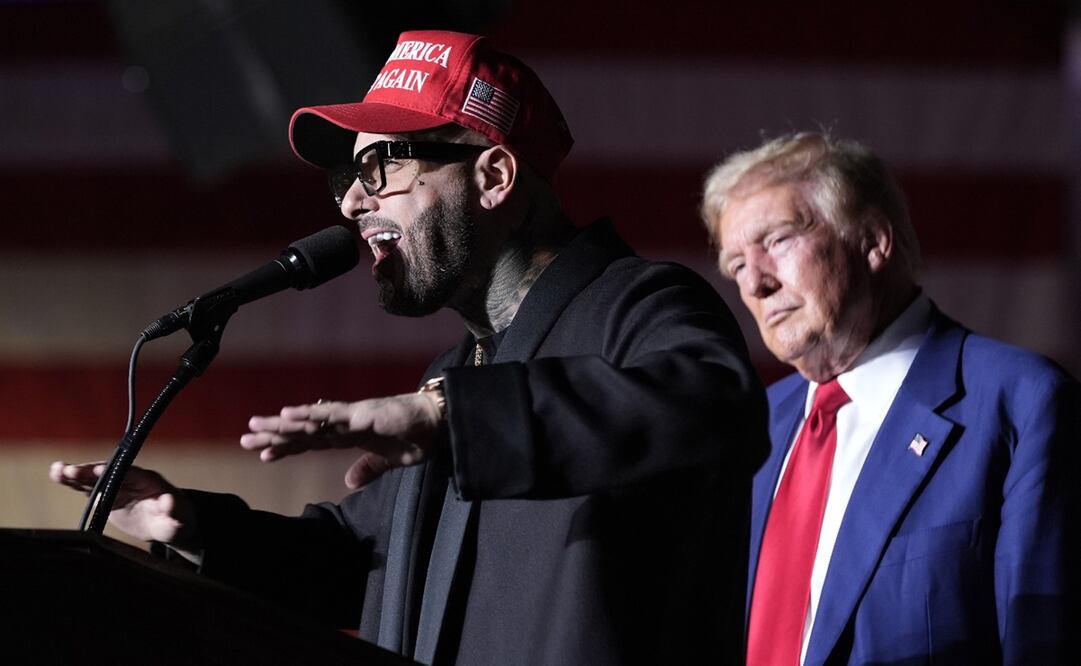 Nicky Jam y Donald Trump. Foto: AP Photo/Alex Brandon.